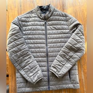johnnie-O Men's Quilted Puffer Jacket in Gray